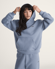 Women Vans Salton Pullover Hoodie in Glacial Slate Blue