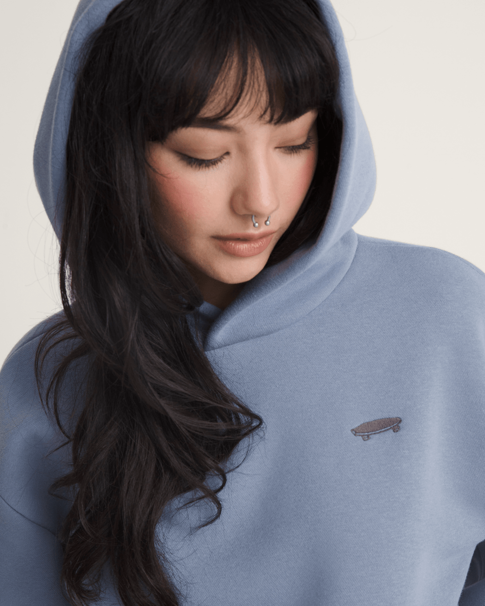 Women Vans Salton Pullover Hoodie in Glacial Slate Blue