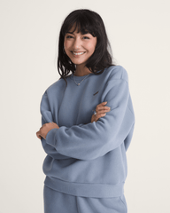 Women Vans Salton Crew Sweatshirt in Glacial Slate Blue