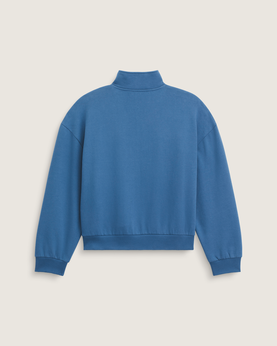 Women Vans Script Logo Mock Neck Sweatshirt in True Navy Blue