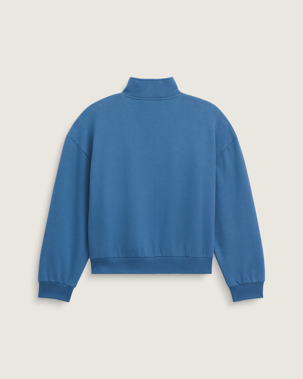 Women Vans Script Logo Mock Neck Sweatshirt in True Navy Blue