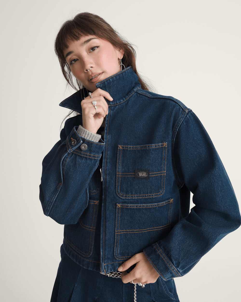 Women Vans Emily Boxy Work Wear Jacket in Dark Rise