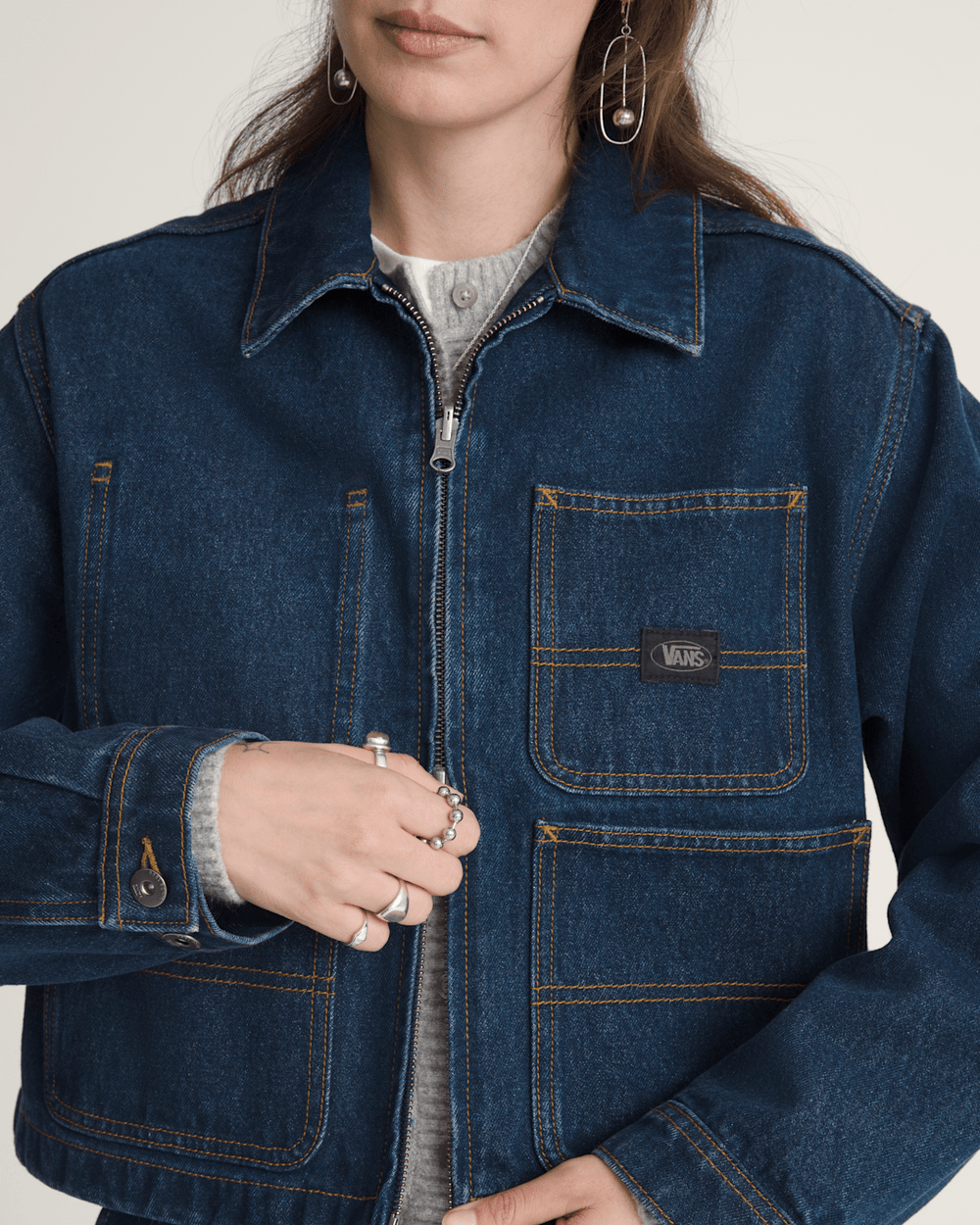 Women Vans Emily Boxy Work Wear Jacket in Dark Rise