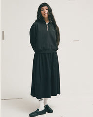 Women Vans Script Logo Mock Neck Sweatshirt in Black