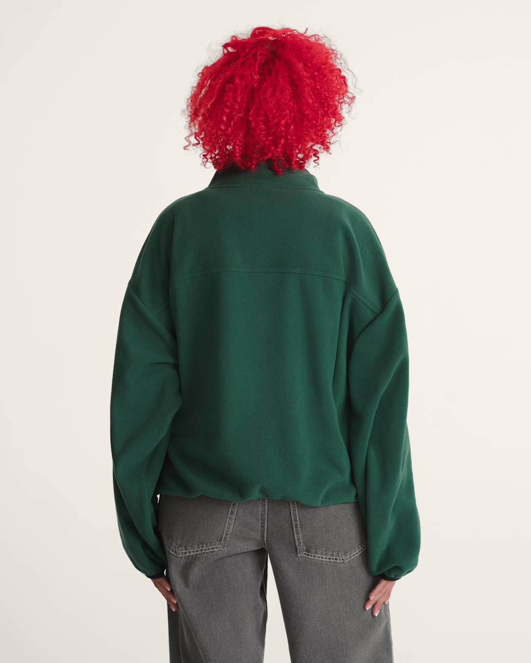 Women Vans Check Mark Polar Sweatshirt in Emerald Green