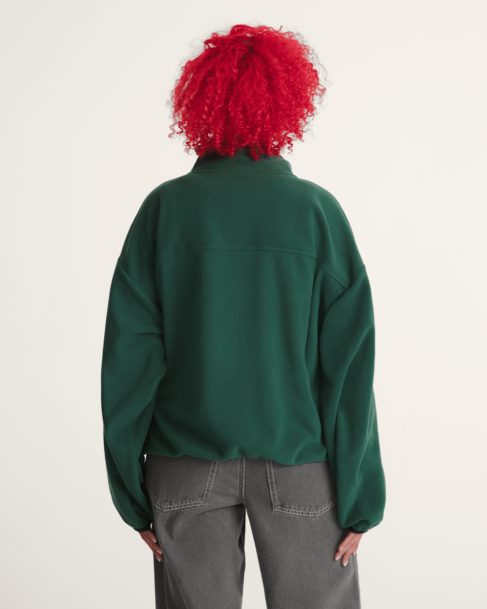 Women Vans Check Mark Polar Sweatshirt in Emerald Green