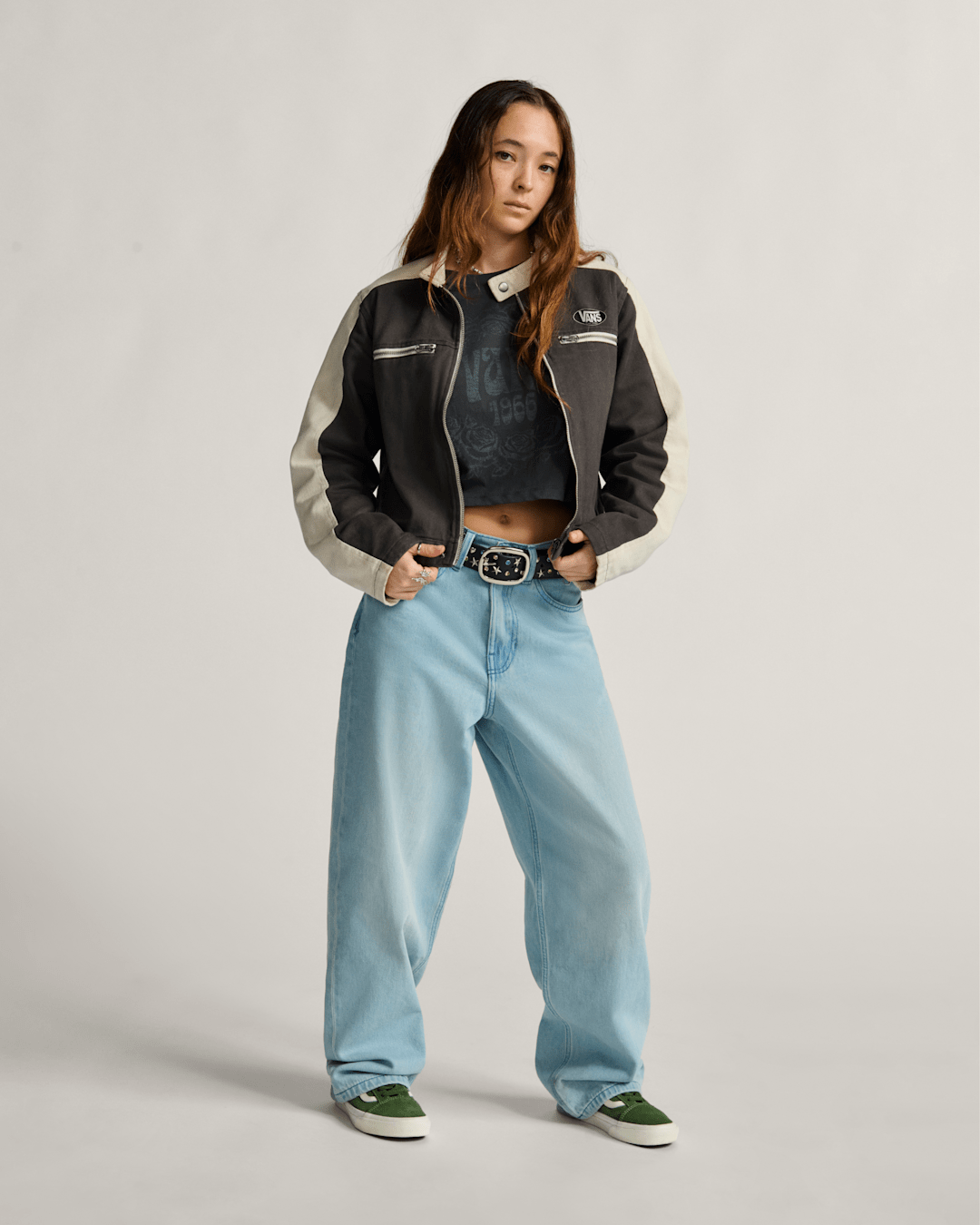 Women Vans Ryden Biker Jacket in Faded Black