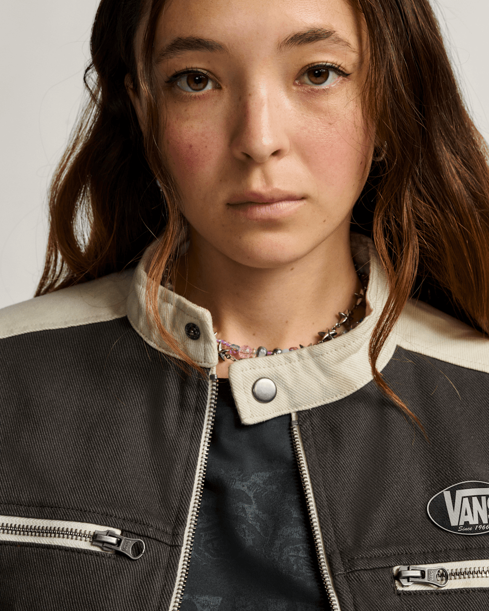 Women Vans Ryden Biker Jacket in Faded Black