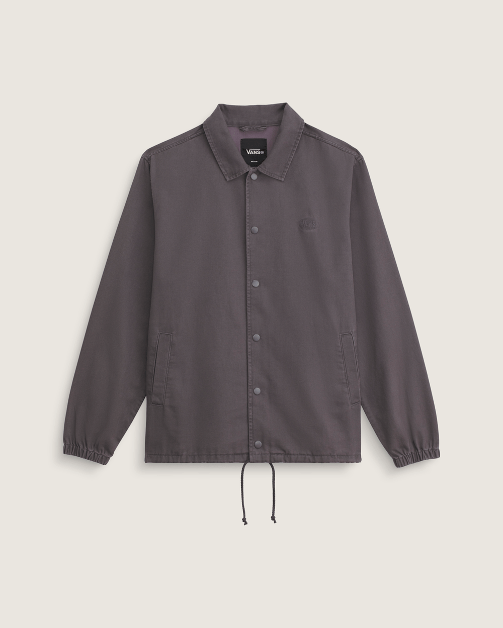 Women|Men Vans Torrey Pigment Canvas Coaches Jacket in Asphalt Grey