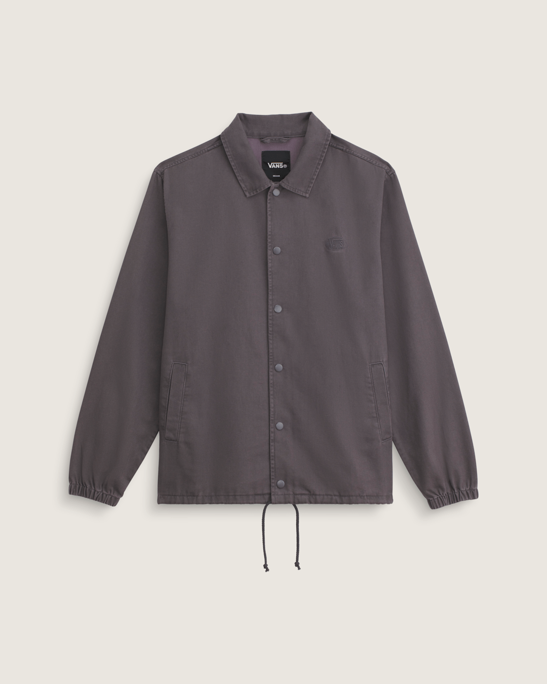 Women|Men Vans Torrey Pigment Canvas Coaches Jacket in Asphalt Grey