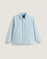 Women|Men Vans Premium Denim Torrey Coaches Jacket in Light Stonewash Blue