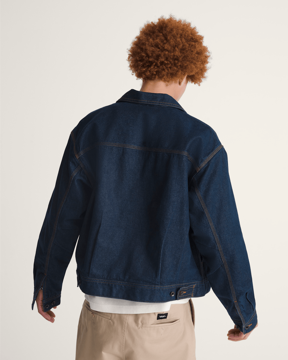 Women|Men Vans Premium Denim Station Jacket in Dark Indigo Blue