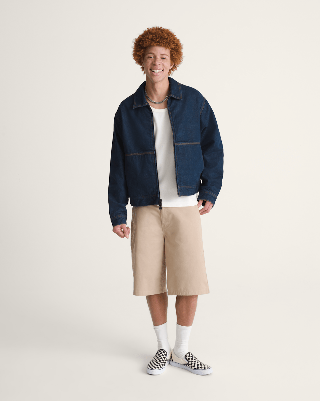 Women|Men Vans Premium Denim Station Jacket in Dark Indigo Blue