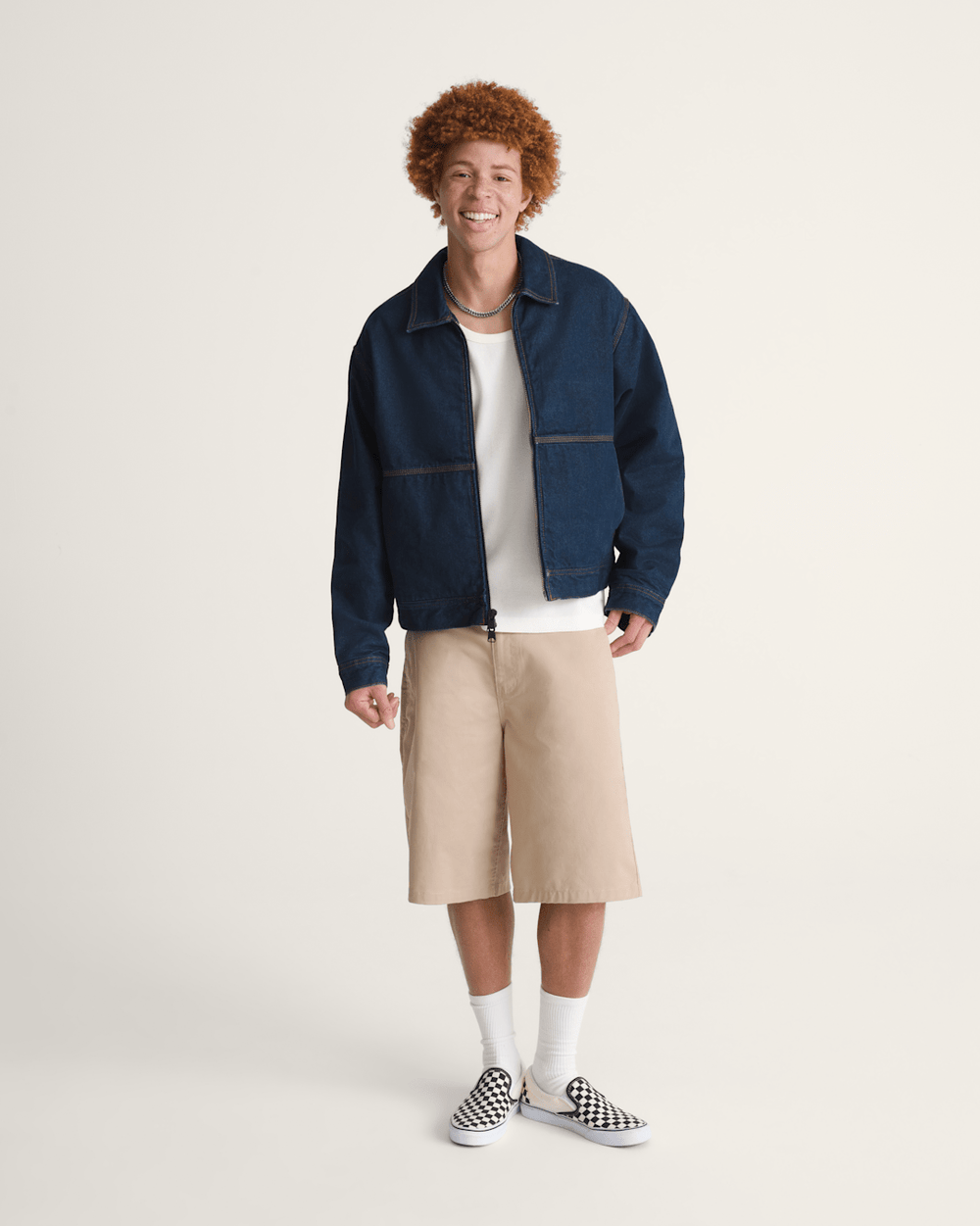 Women|Men Vans Premium Denim Station Jacket in Dark Indigo Blue