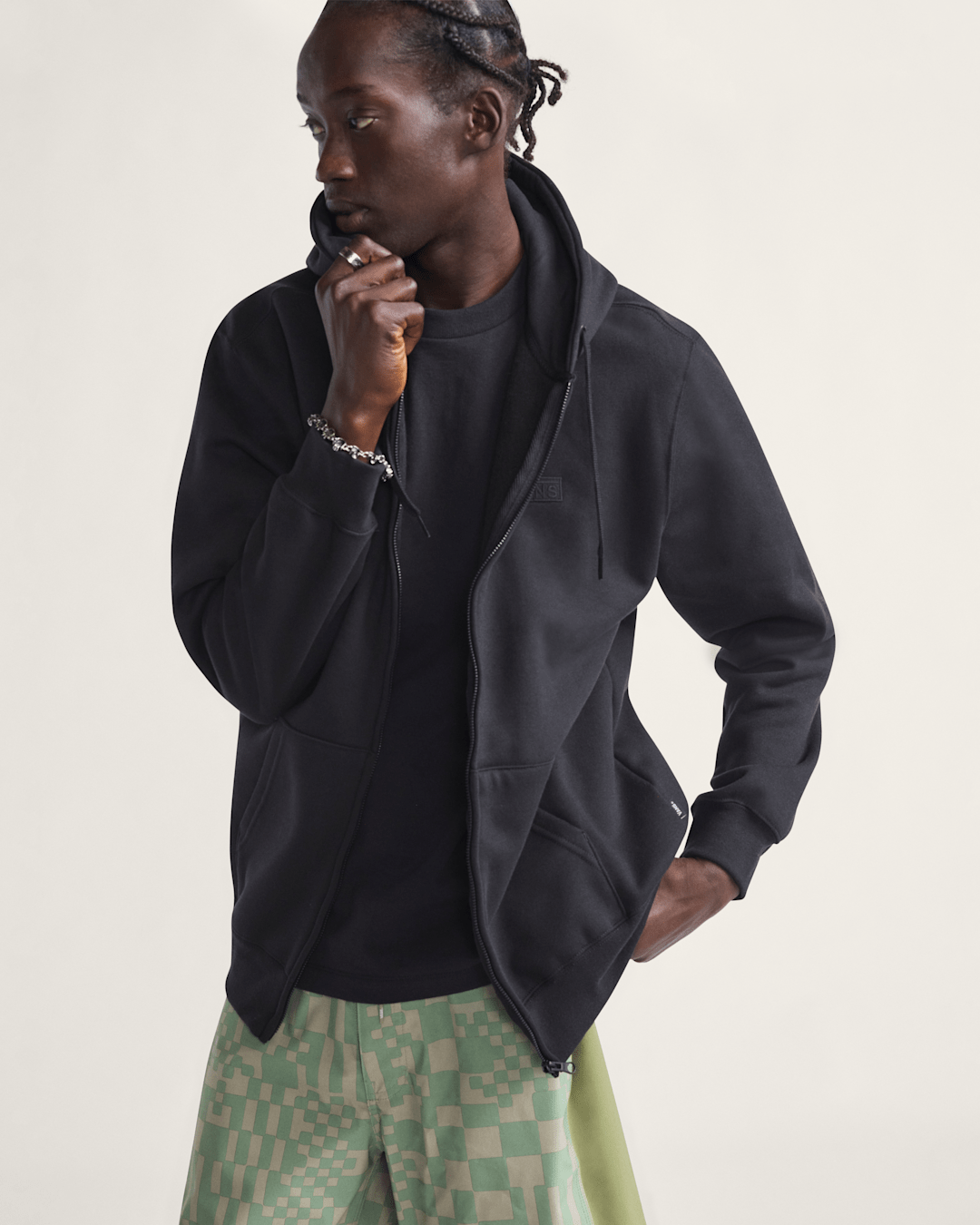 Women|Men Vans Core Basic Full Zip Hoodie in Black
