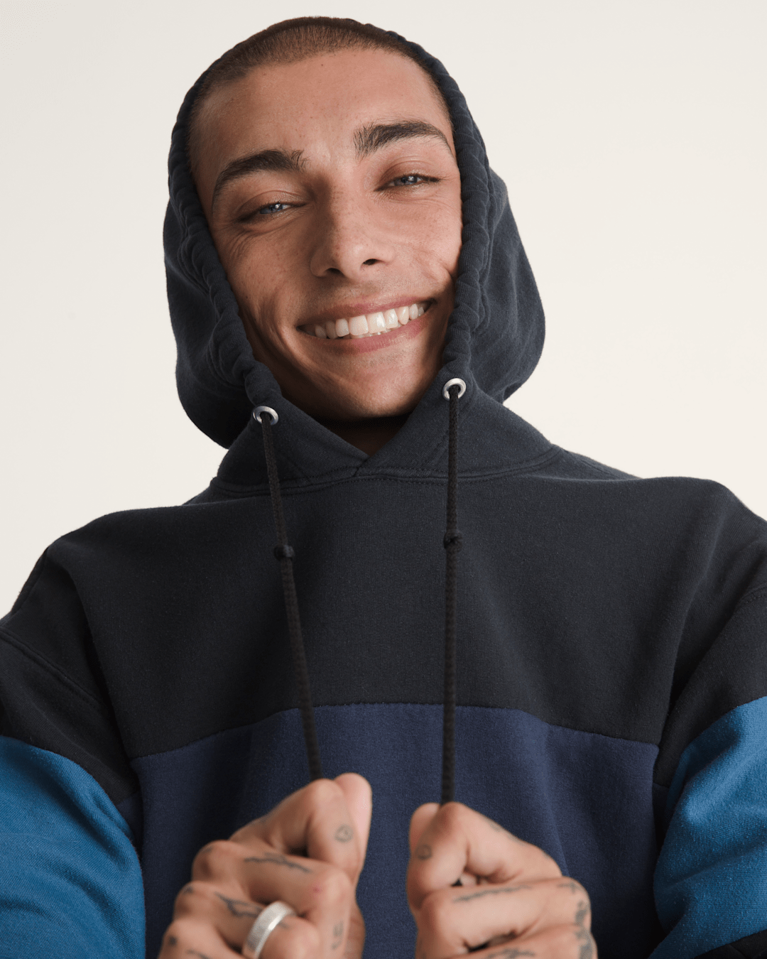 Women|Men Vans Waffle Shop Reimagined Pieced Hoodie in Blue