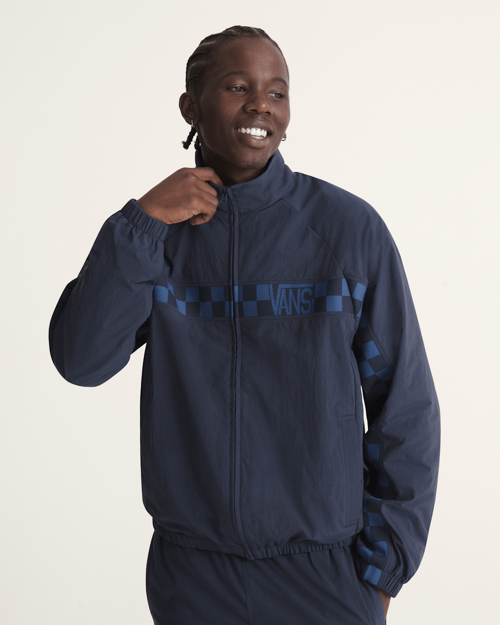 Women|Men Vans Ronnie Track Jacket in Parisian Night Blue