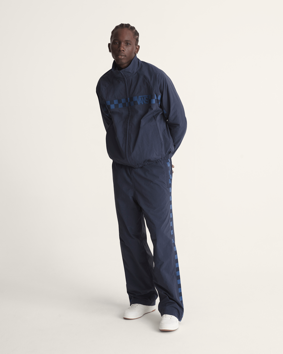 Women|Men Vans Ronnie Track Jacket in Parisian Night Blue