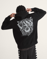 Women|Men Vans Waffle Shop Optic Eye Pullover Hoodie in Black