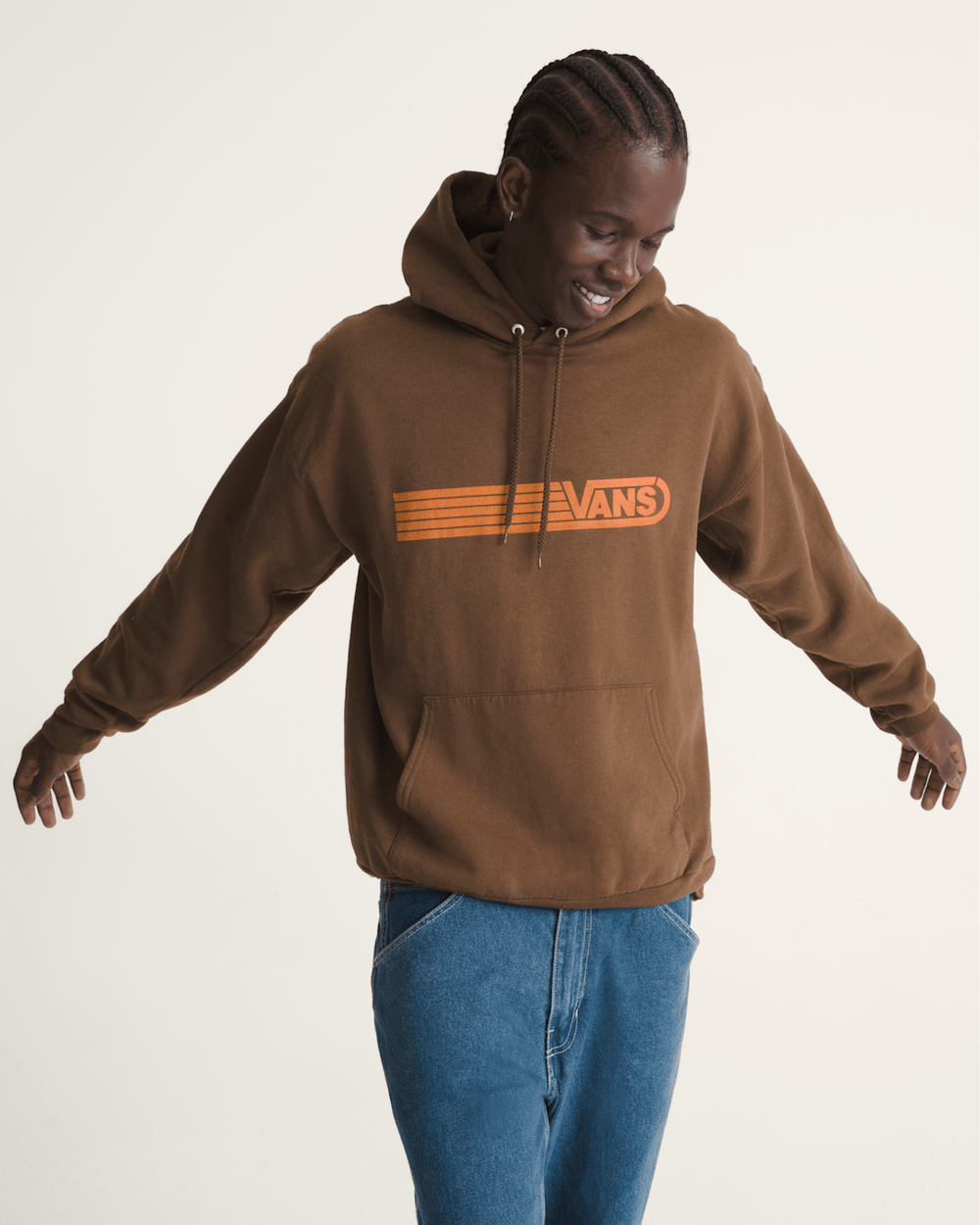 Women|Men Vans Waffle Shop Serio Vans Style Pullover Hoodie in Brown