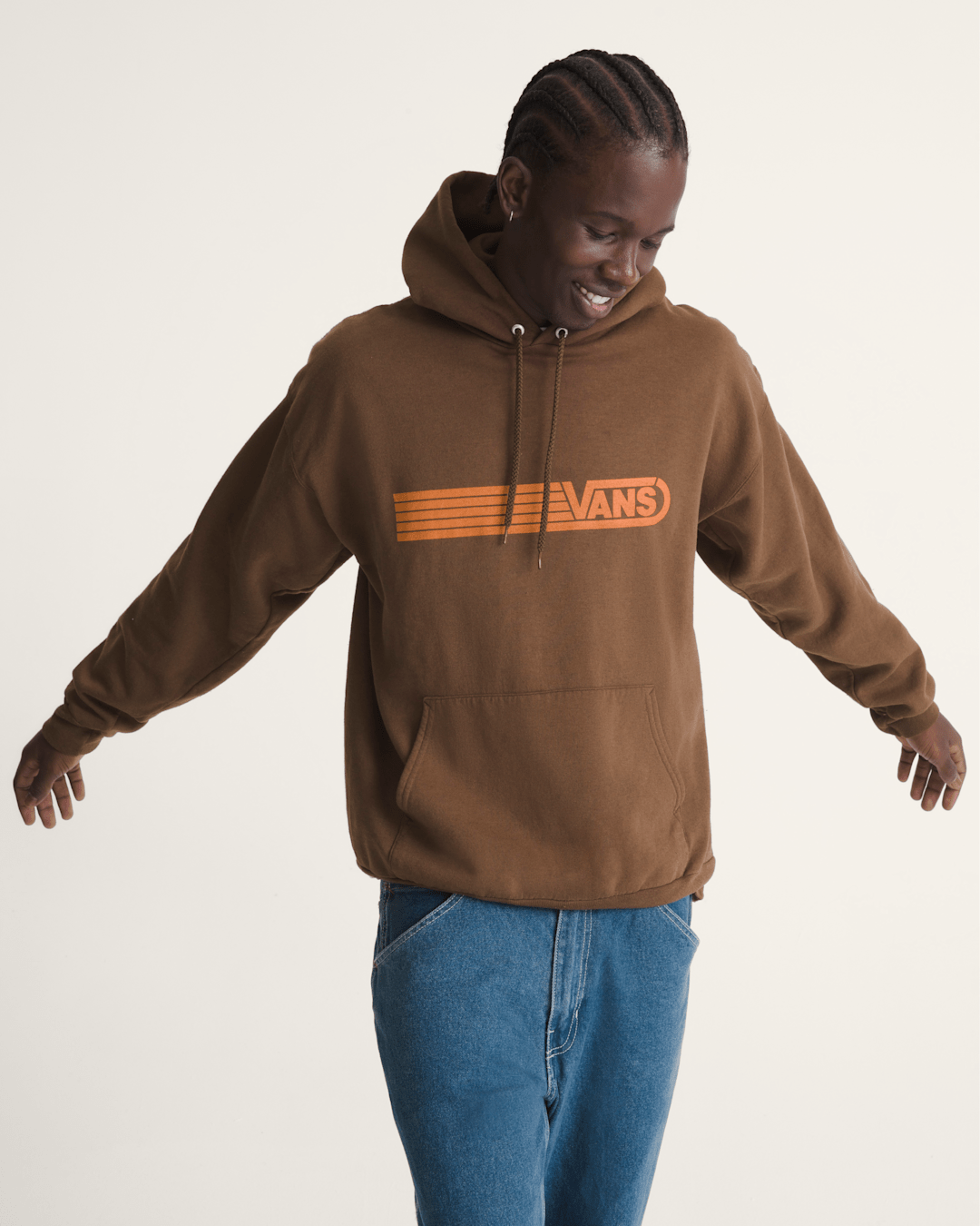 Women|Men Vans Waffle Shop Serio Vans Style Pullover Hoodie in Brown