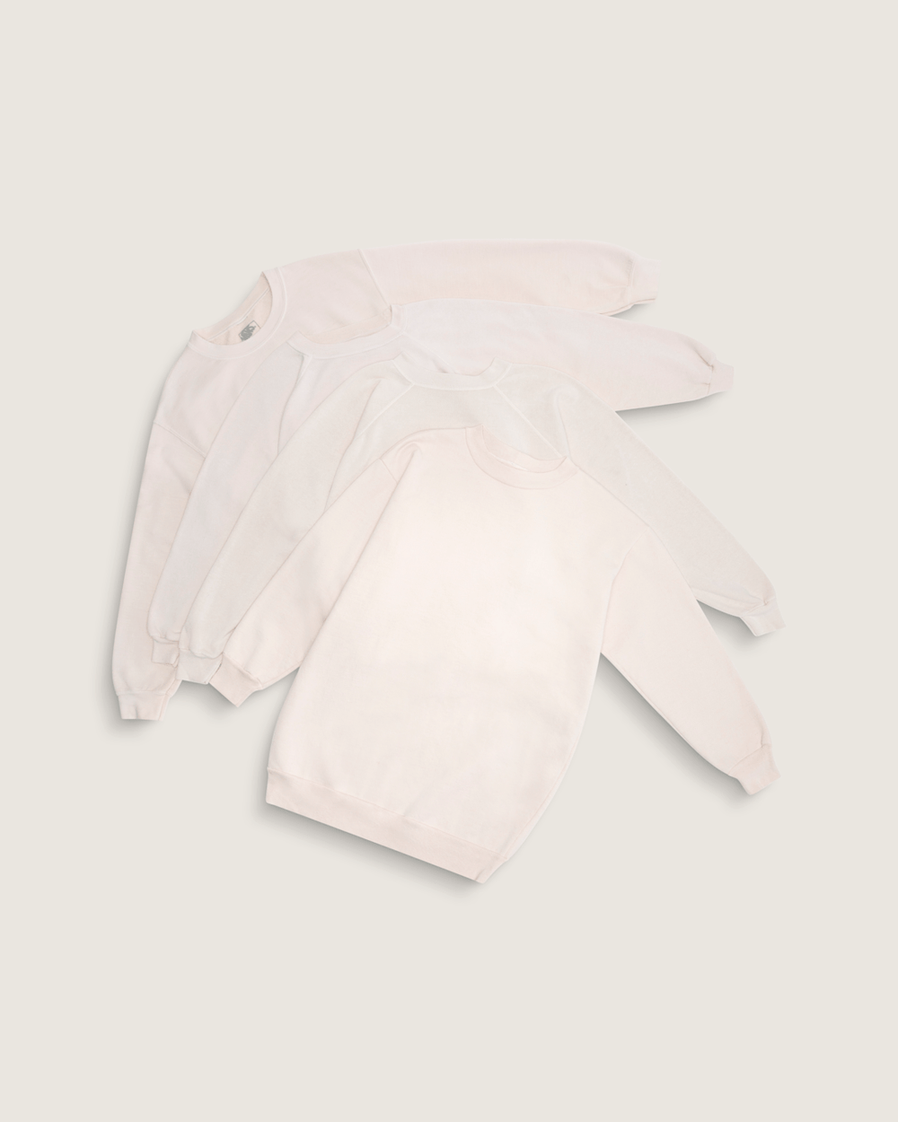 Women|Men Vans Waffle Shop Wave Blend Crewneck Sweatshirt in Marshmallow White