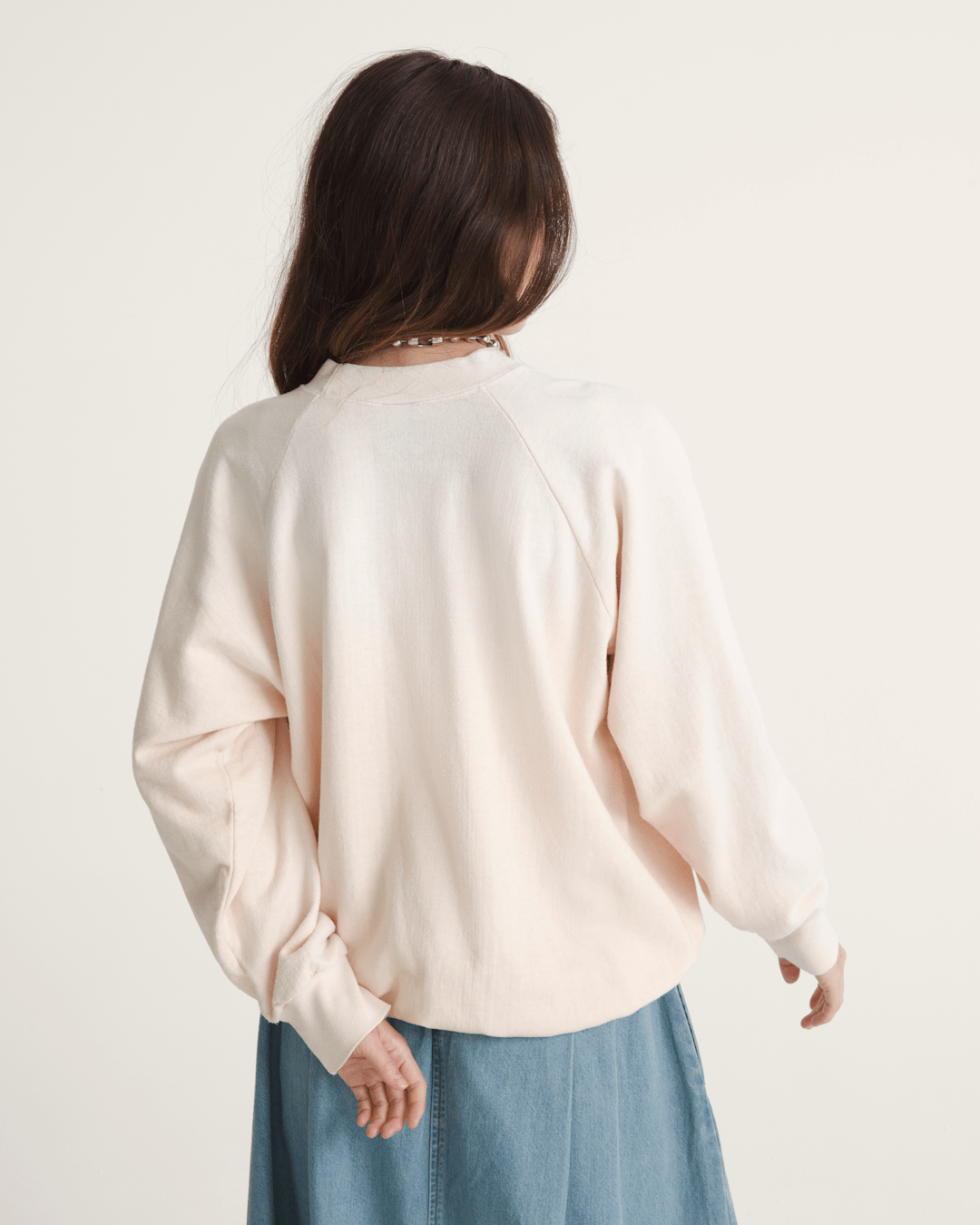 Women|Men Vans Waffle Shop Wave Blend Crewneck Sweatshirt in Marshmallow White