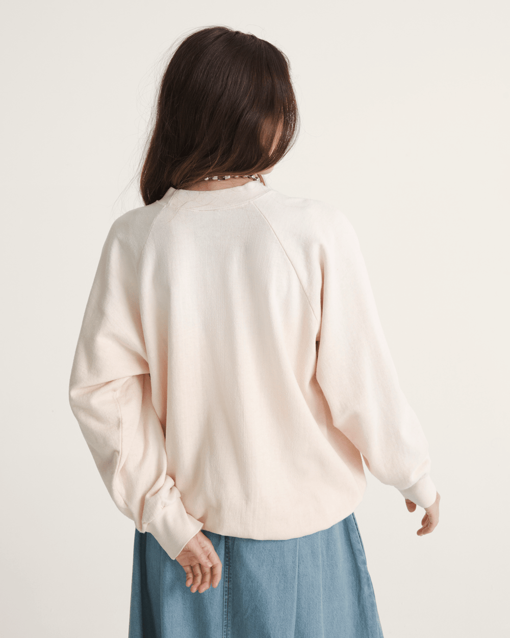 Women|Men Vans Waffle Shop Wave Blend Crewneck Sweatshirt in Marshmallow White
