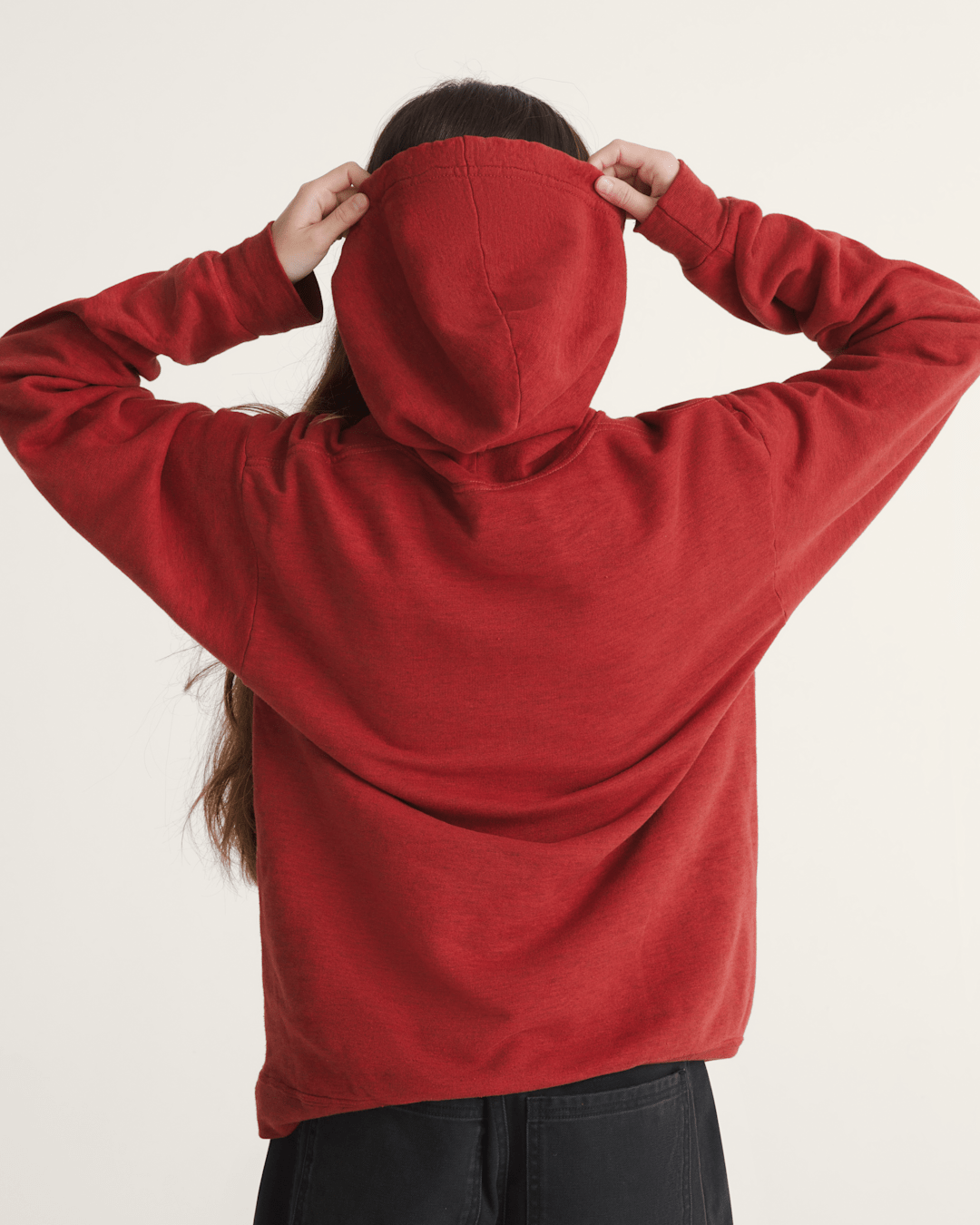 Women|Men Vans Waffle Shop Wave Blend Pullover Hoodie in Red