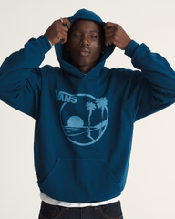 Women|Men Vans Waffle Shop Sun Vans Style Pullover Hoodie in Navy Blue