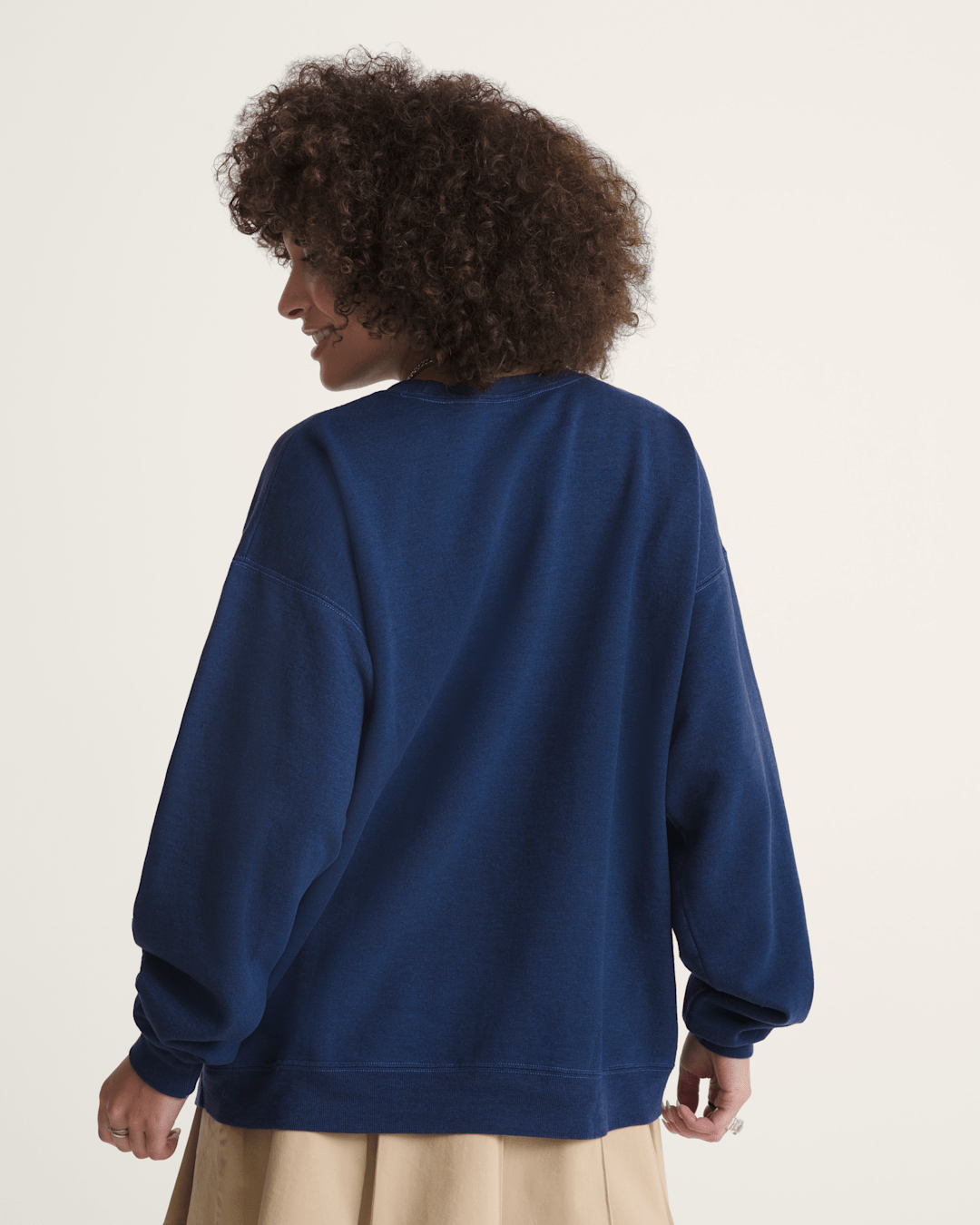 Women|Men Vans Waffle Shop Off the Clock Crew Sweatshirt in Navy Blue