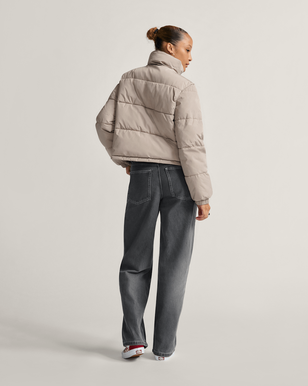 Women|Men Vans Aubrey Primaloft Puffer Jacket in Mushroom Brown