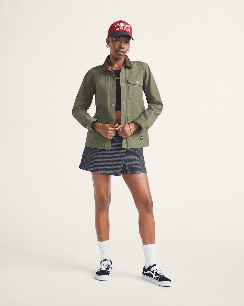Women Vans Drill Chore Coat in Green