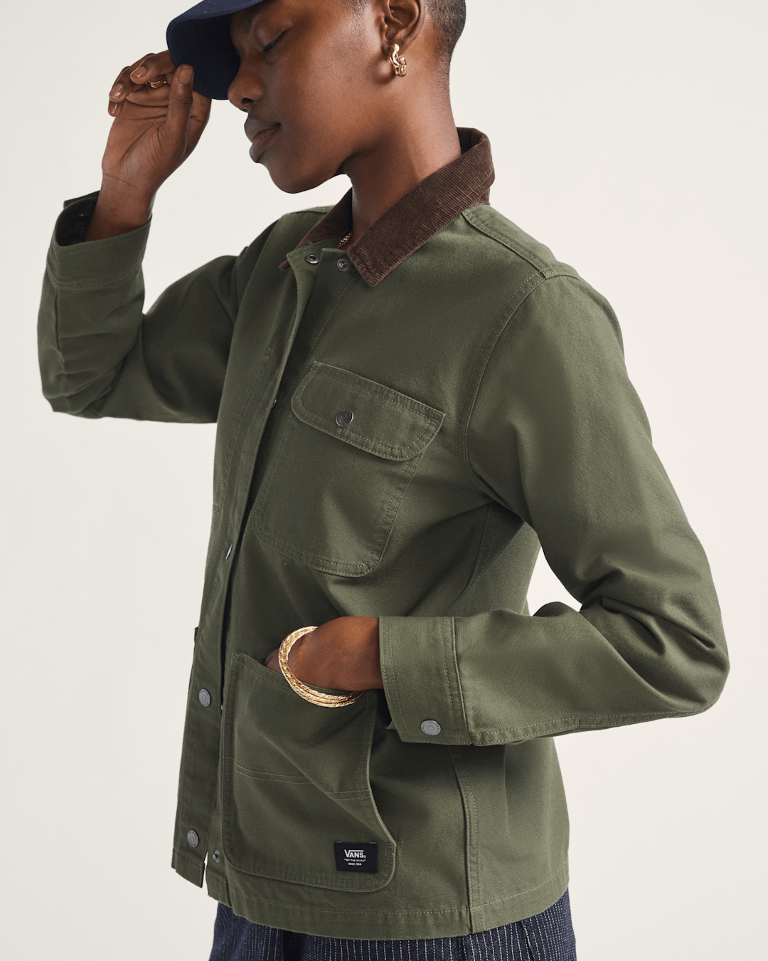 Women Vans Drill Chore Coat in Green