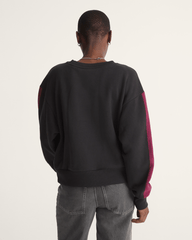 Women Vans Faster Crew Sweatshirt in Black / Pink