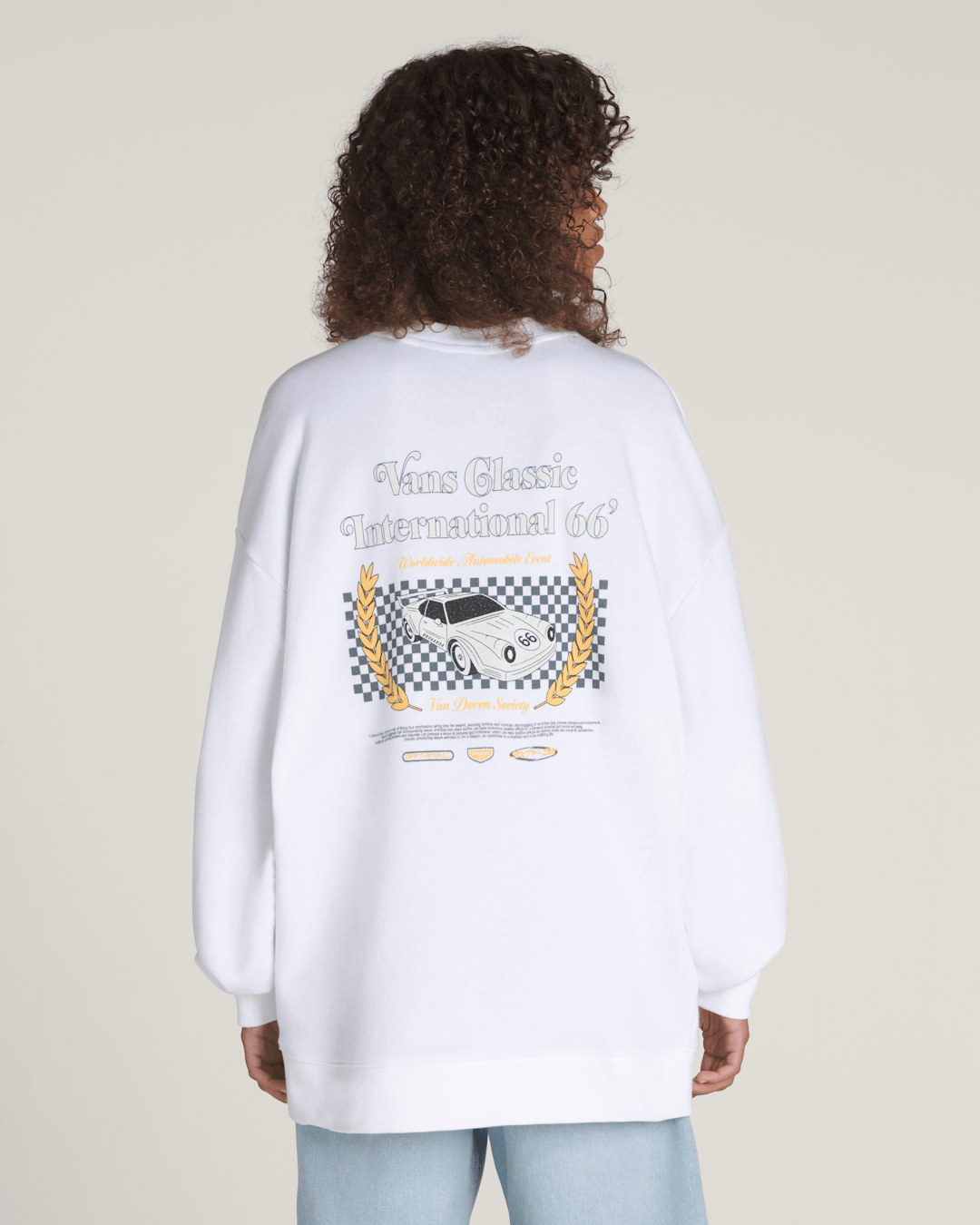 Women Vans Sport International 66 Crew Sweatshirt in White