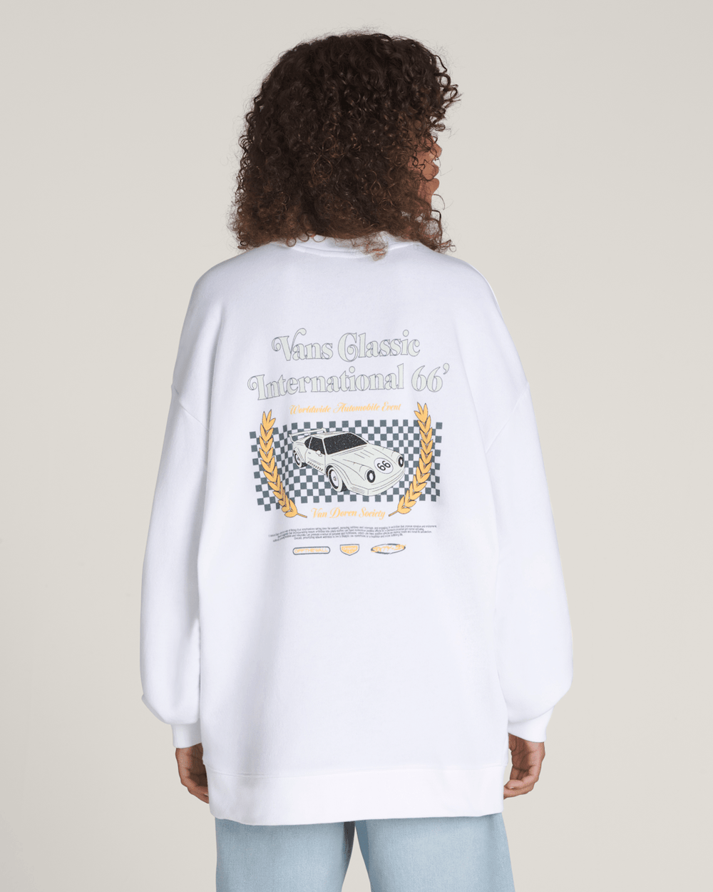 Women Vans Sport International 66 Crew Sweatshirt in White