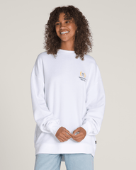 Women Vans Sport International 66 Crew Sweatshirt in White