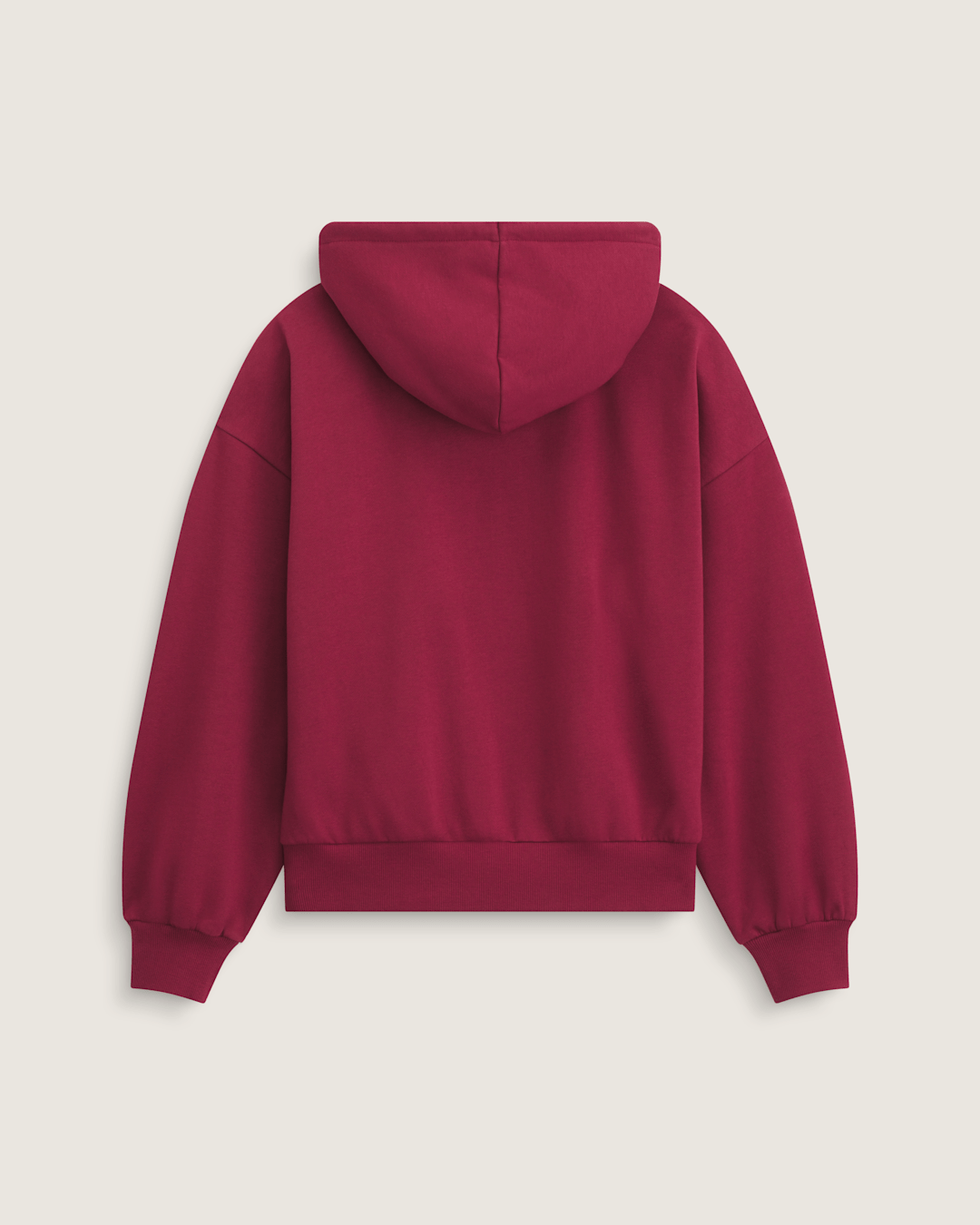 Women Vans Pearls Logo Retro Pullover Hoodie in Bordeaux Red