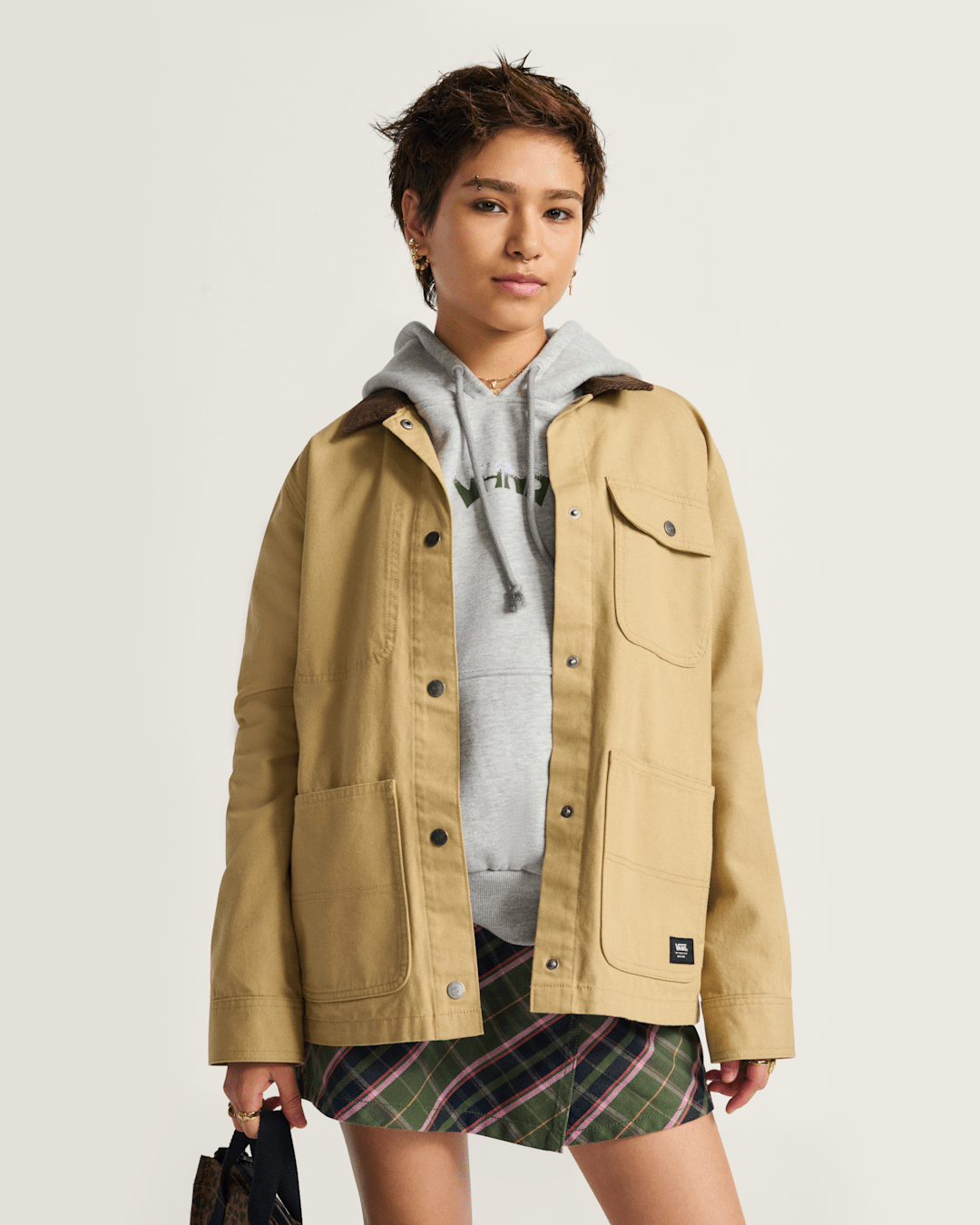 Women Vans Drill Chore Coat in Tan Brown