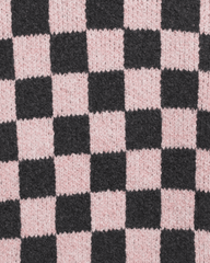 Women Vans Cameron Sweater in Checkerboard Grey / Pink