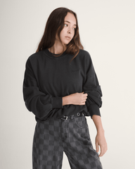 Women Vans Retro Crew Sweatshirt in Black