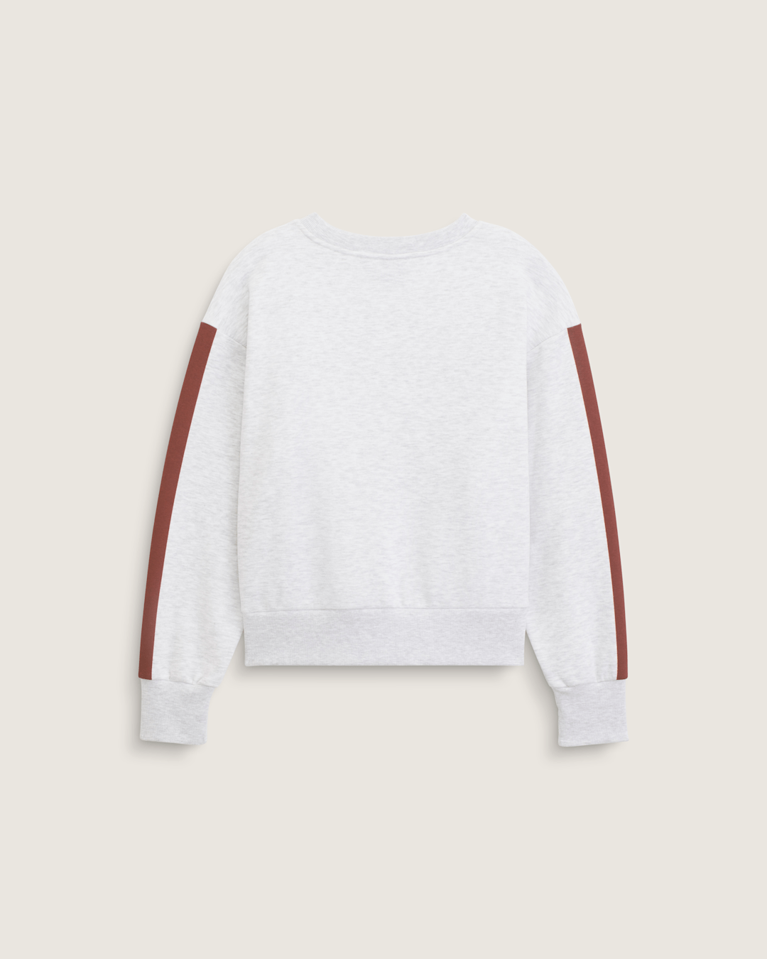 Women Vans Faster Crew Sweatshirt in Heather White / Port Royal Red