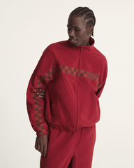 Women|Men Vans Ronnie Track Jacket in Bordeaux Red