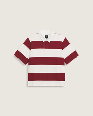 Women Vans Rugby Shirt in Bordeaux Red