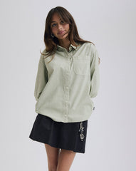 Women Vans Utility Shirt in Soft Sage Green