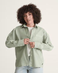 Women Vans Utility Shirt in Soft Sage Green