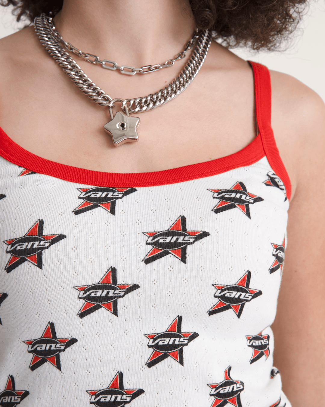 Women Vans Kiki Cami Tank Top in Racing Red