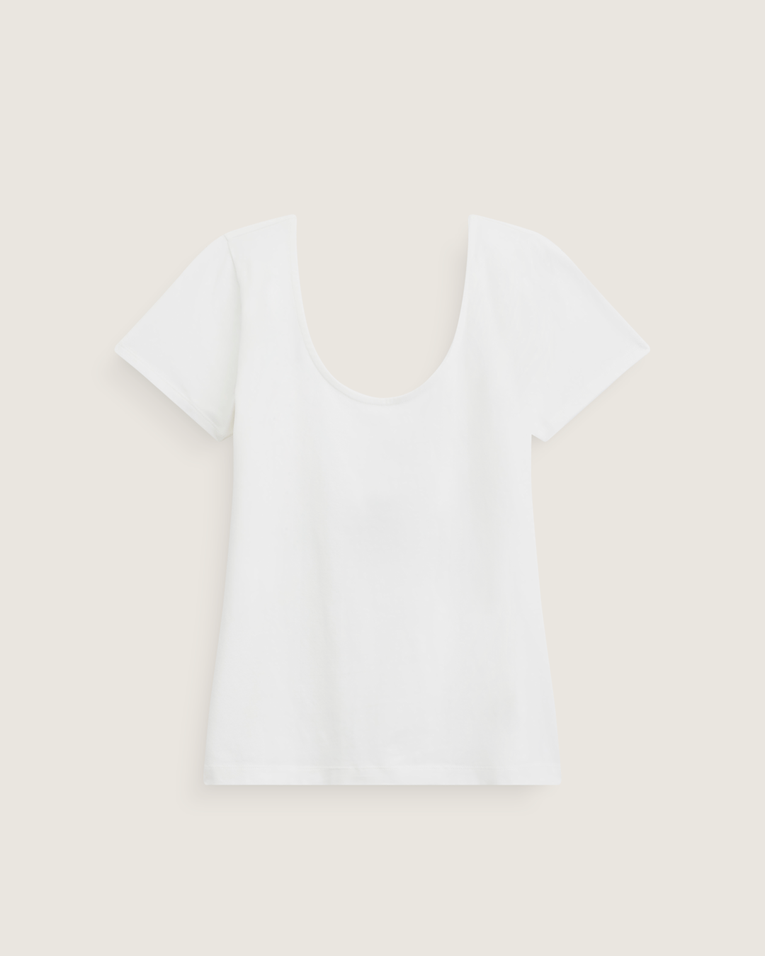 Women Vans Double Scoop T-Shirt in True White