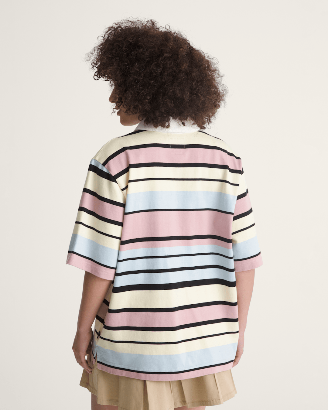 Women Vans Rugby Shirt in Misty Mauve Red